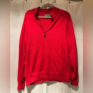 Red 1/4 Zip Orvis Sweater